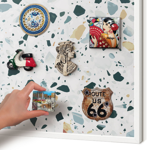 Tableau mural pour aimants dans un cadre noir Motifs dynamiques