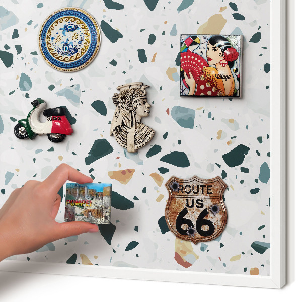 Tableau mural pour aimants dans un cadre noir Motifs dynamiques