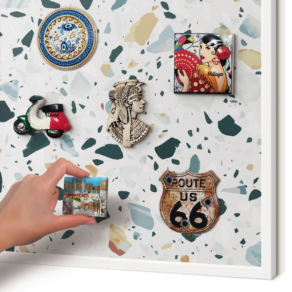 Tableau mural pour aimants dans un cadre noir Motifs dynamiques