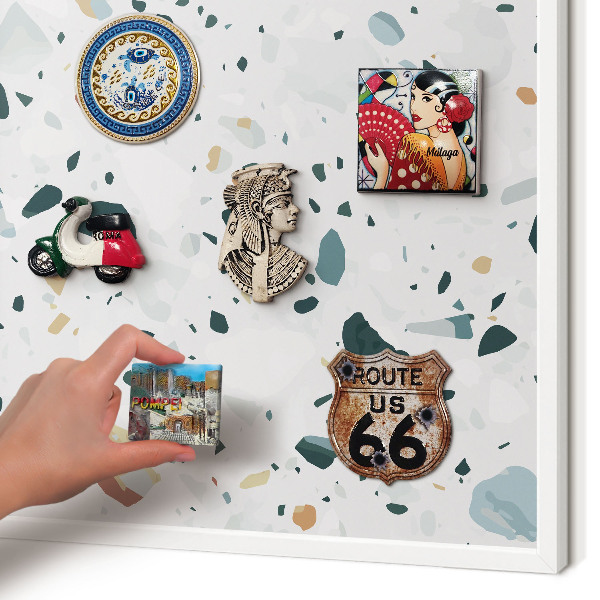 Tableau mural pour aimants dans un cadre noir Motifs dynamiques