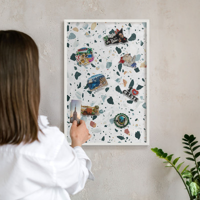 Tableau mural pour aimants dans un cadre noir Motifs dynamiques