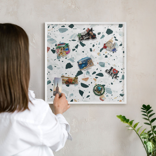 Tableau mural pour aimants dans un cadre noir Motifs dynamiques