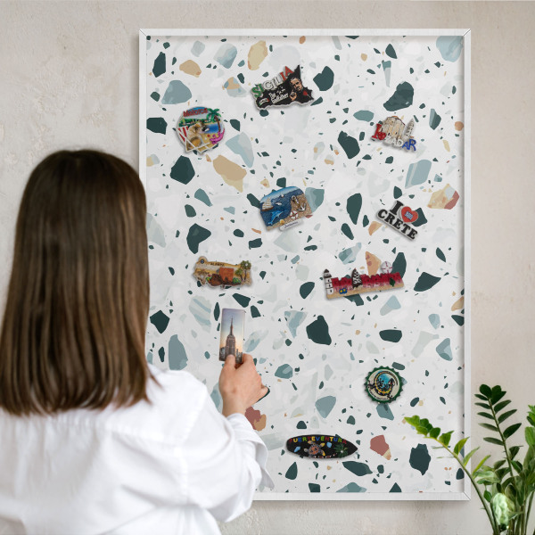 Tableau mural pour aimants dans un cadre noir Motifs dynamiques
