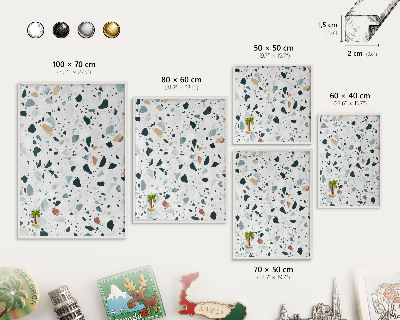 Tableau mural pour aimants dans un cadre noir Motifs dynamiques