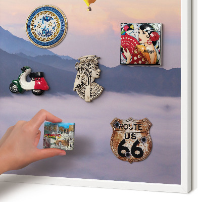 Tableau mural pour aimants dans un cadre noir Voyage dans le ciel