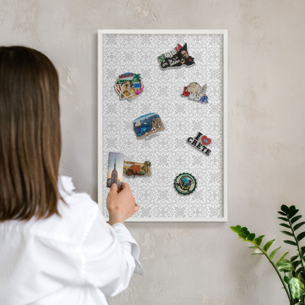 Tableau mural pour aimants dans un cadre noir Symétrie géométrique