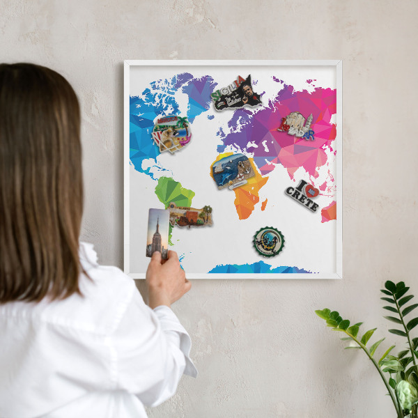Panneau magnétique décoratif cadre noir Carte des couleurs