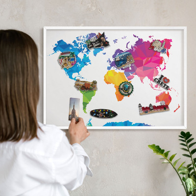 Panneau magnétique décoratif cadre noir Carte des couleurs