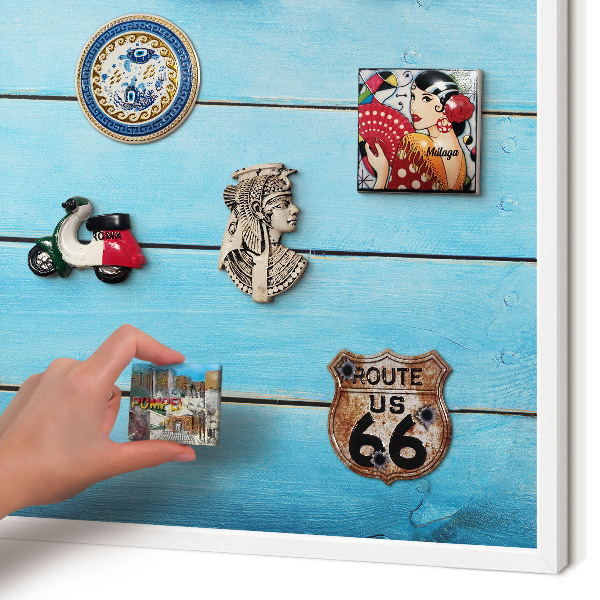Tableau mural pour aimants dans un cadre noir Ambiance de vacances