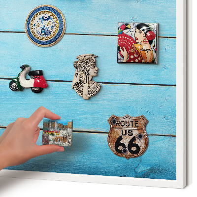Tableau mural pour aimants dans un cadre noir Ambiance de vacances