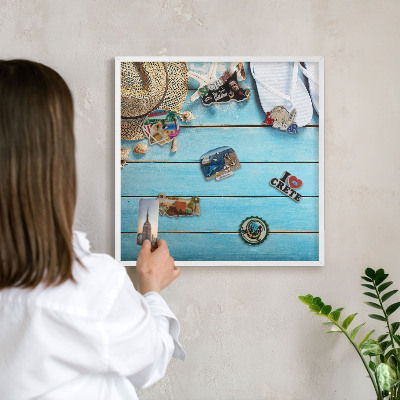 Tableau mural pour aimants dans un cadre noir Ambiance de vacances
