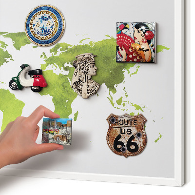 Panneau magnétique décoratif cadre noir Carte verte