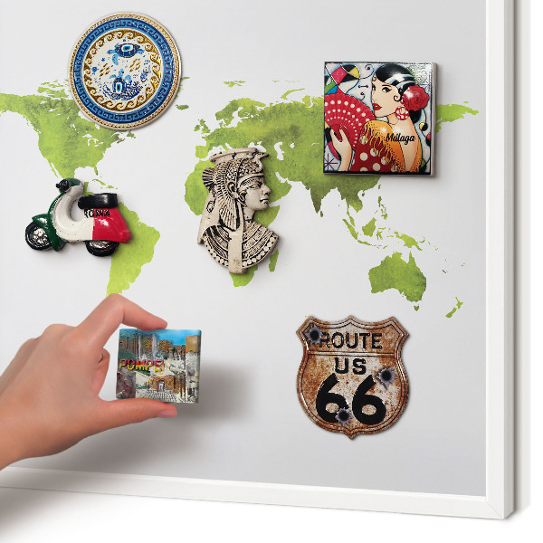 Panneau magnétique décoratif cadre noir Carte verte