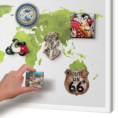 Panneau magnétique décoratif cadre noir Carte verte