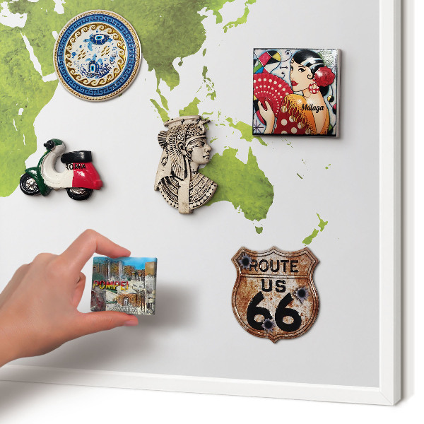Panneau magnétique décoratif cadre noir Carte verte