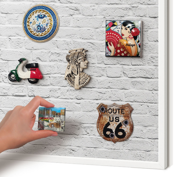 Panneau magnétique décoratif cadre noir Mur de briques