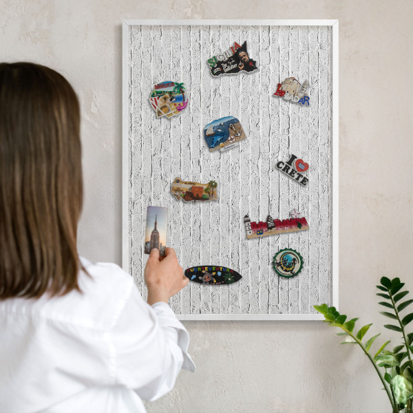 Panneau magnétique décoratif cadre noir Mur de briques