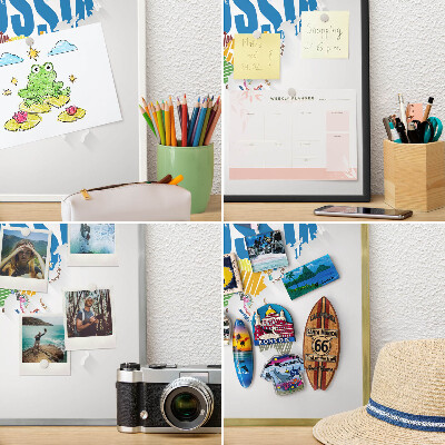 Tableau mural pour aimants dans un cadre noir Carte des couleurs
