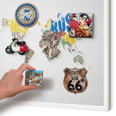 Tableau mural pour aimants dans un cadre noir Carte des couleurs