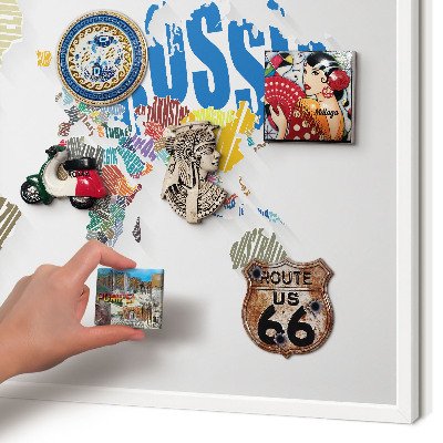 Tableau mural pour aimants dans un cadre noir Carte des couleurs