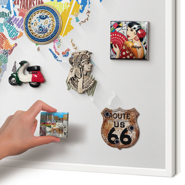 Tableau mural pour aimants dans un cadre noir Carte des couleurs
