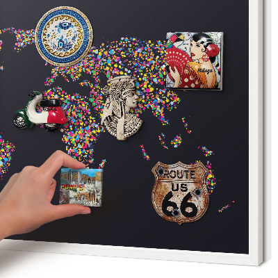 Panneau magnétique décoratif cadre noir Carte des couleurs