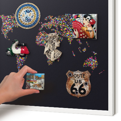 Panneau magnétique décoratif cadre noir Carte des couleurs
