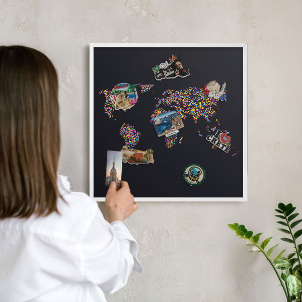 Panneau magnétique décoratif cadre noir Carte des couleurs