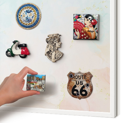 Tableau mural pour aimants dans un cadre noir Élégance pastel