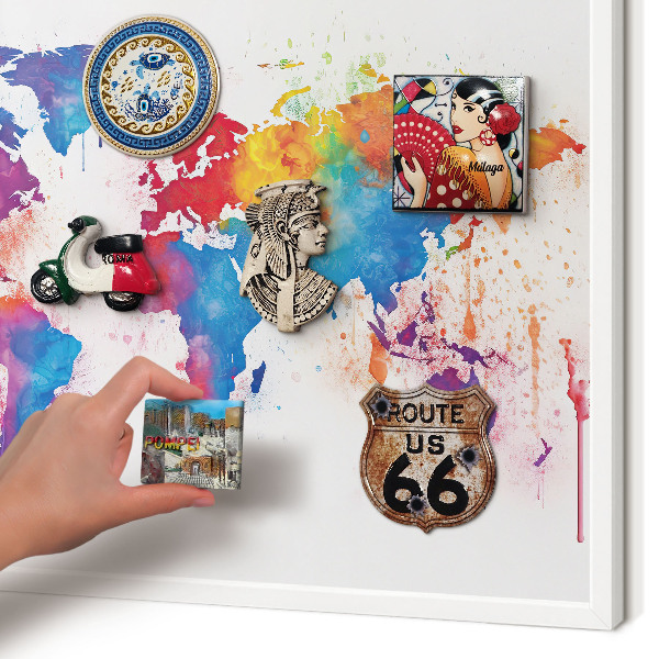 Panneau magnétique décoratif cadre noir Carte des couleurs