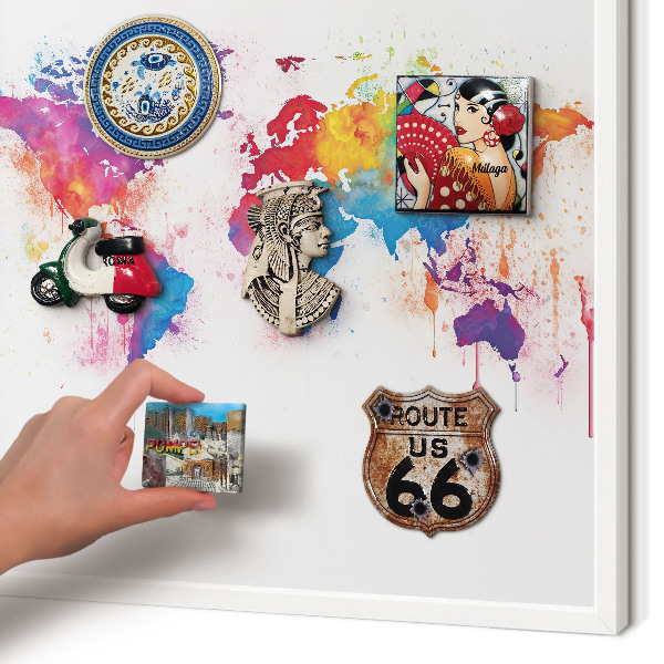 Panneau magnétique décoratif cadre noir Carte des couleurs