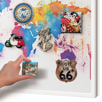 Panneau magnétique décoratif cadre noir Carte des couleurs