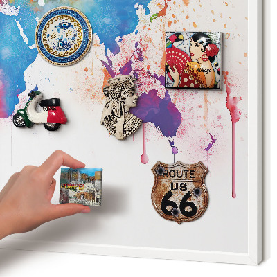 Panneau magnétique décoratif cadre noir Carte des couleurs