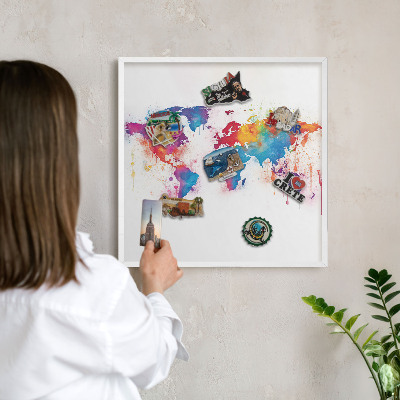 Panneau magnétique décoratif cadre noir Carte des couleurs