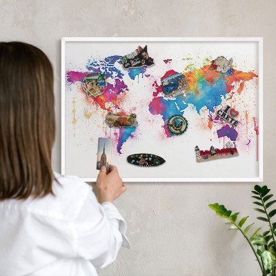 Panneau magnétique décoratif cadre noir Carte des couleurs