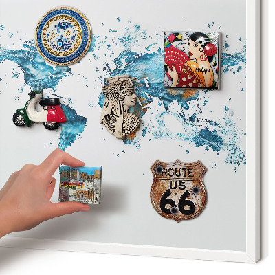 Panneau magnétique décoratif cadre noir Carte de l'eau