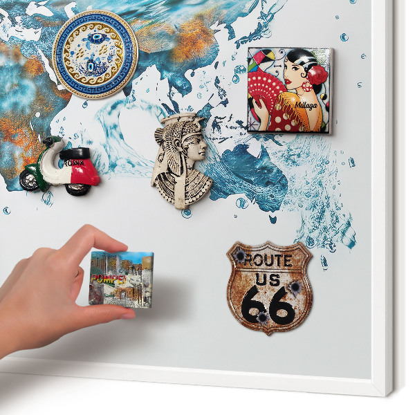 Panneau magnétique décoratif cadre noir Carte de l'eau