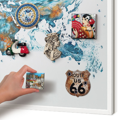 Panneau magnétique décoratif cadre noir Carte de l'eau