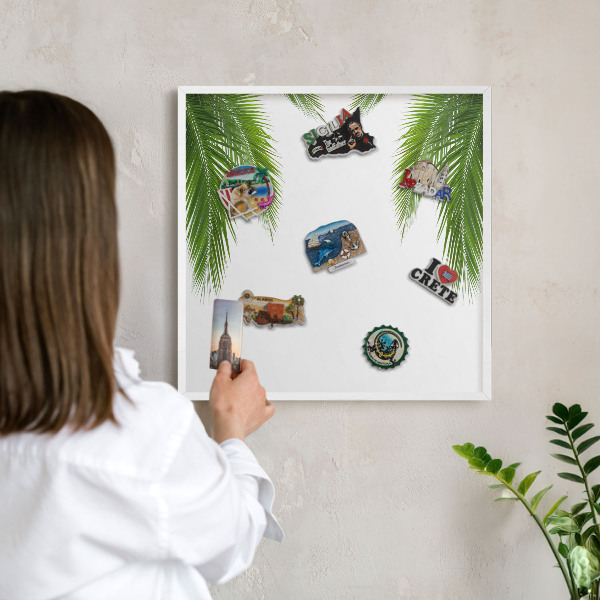 Tableau mural pour aimants dans un cadre noir Nature exotique