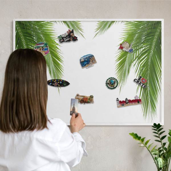 Tableau mural pour aimants dans un cadre noir Nature exotique