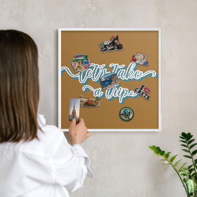 Panneau magnétique décoratif cadre noir Voyage de rêve
