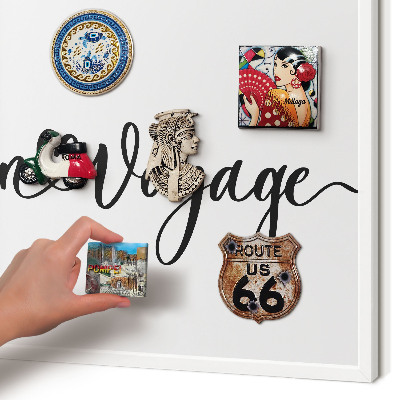 Panneau magnétique décoratif cadre noir Bon voyage