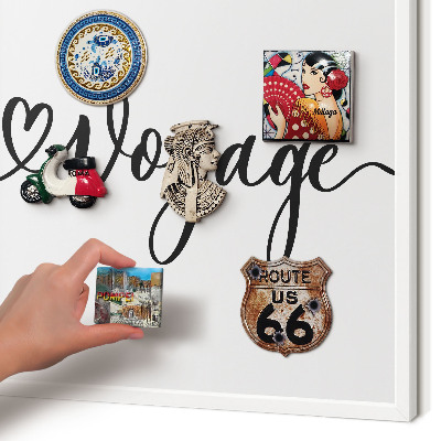 Panneau magnétique décoratif cadre noir Bon voyage
