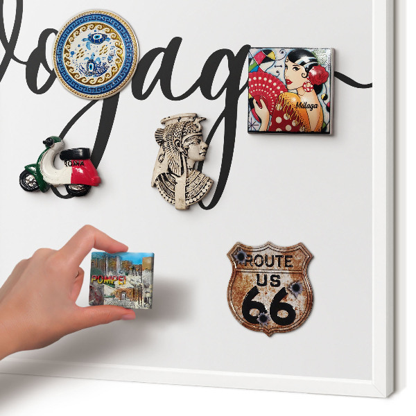 Panneau magnétique décoratif cadre noir Bon voyage