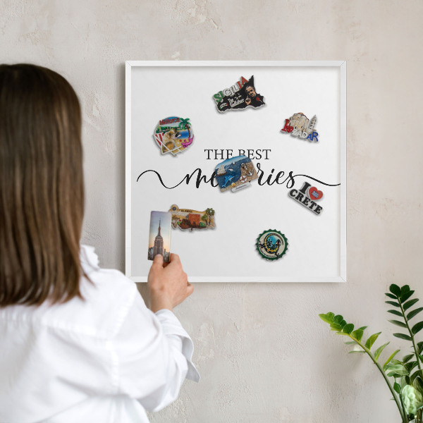 Panneau magnétique décoratif cadre noir Des souvenirs inspirants