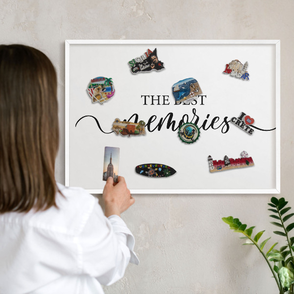 Panneau magnétique décoratif cadre noir Des souvenirs inspirants