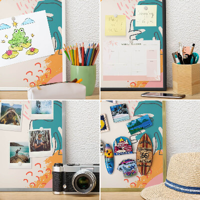 Tableau mural pour aimants dans un cadre noir Nature moderne
