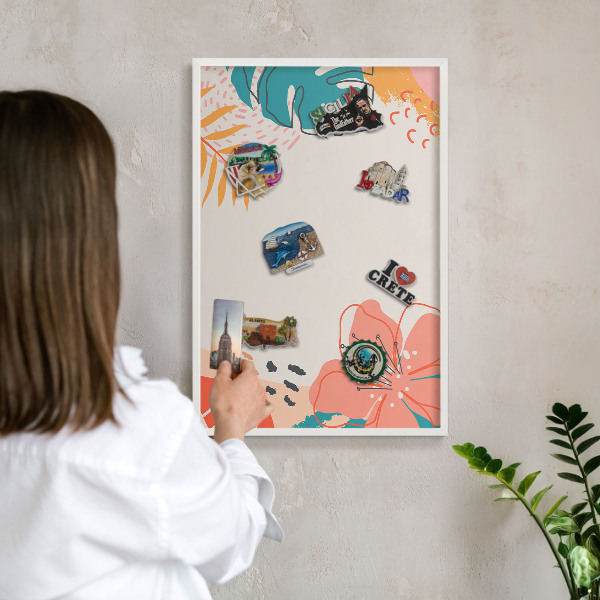Tableau mural pour aimants dans un cadre noir Nature moderne
