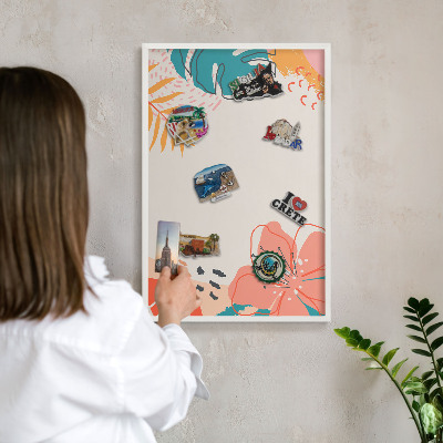 Tableau mural pour aimants dans un cadre noir Nature moderne