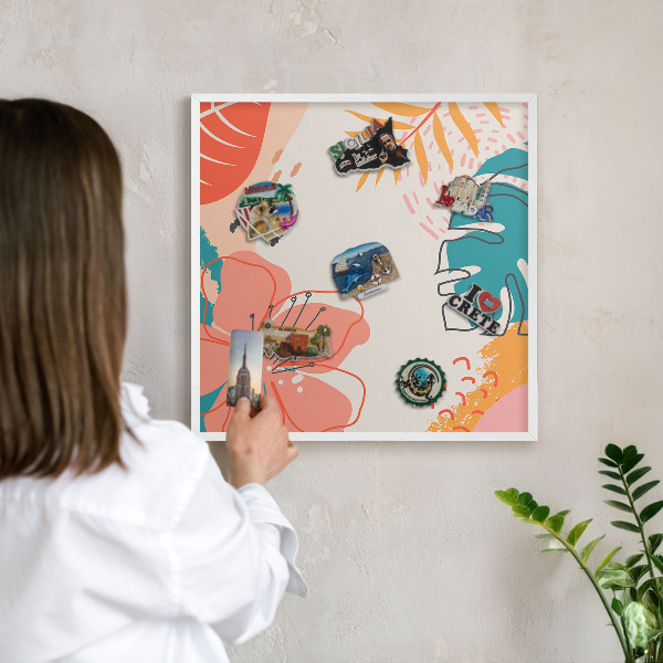 Tableau mural pour aimants dans un cadre noir Nature moderne